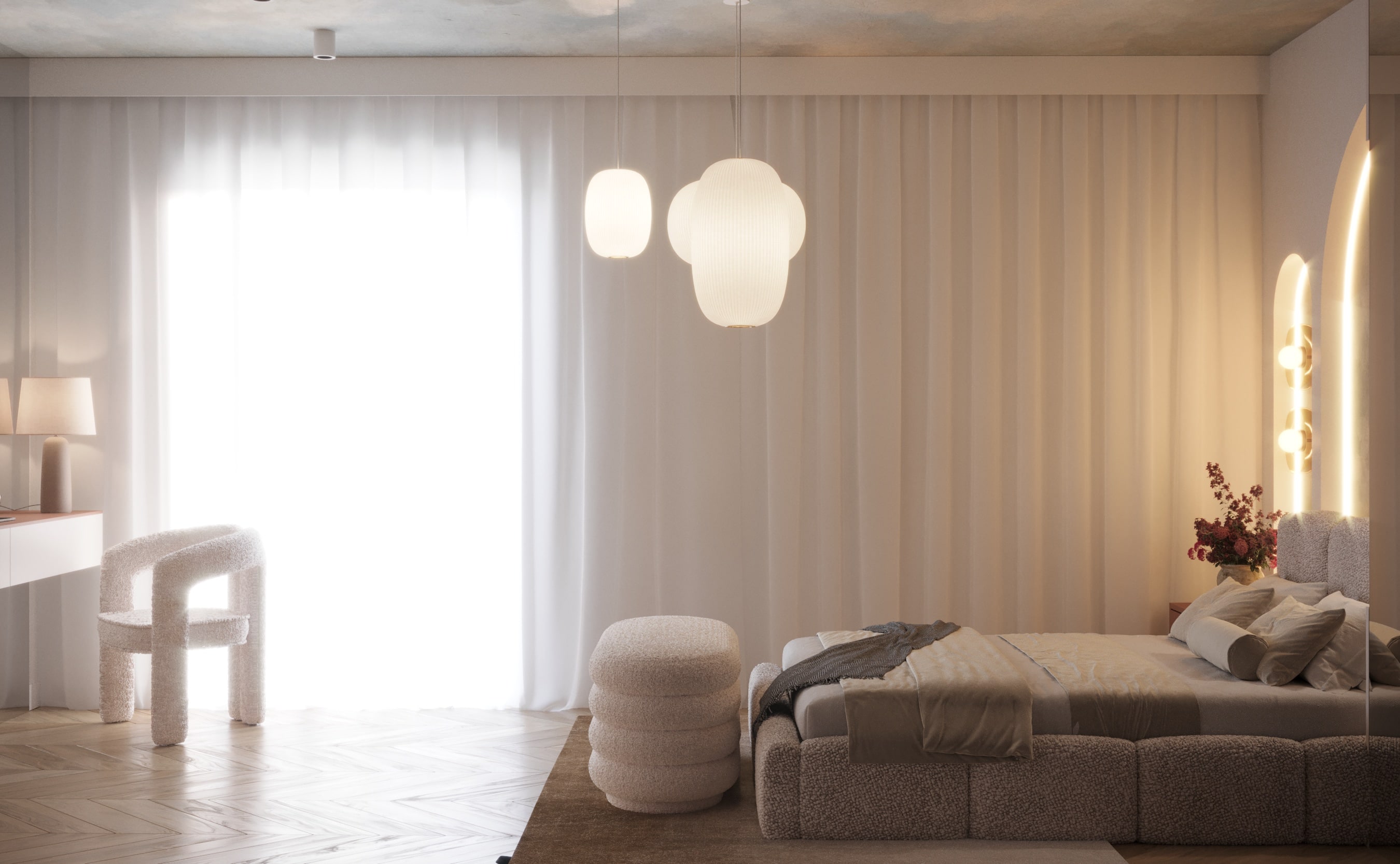 Apartament hotelowy — Widok na całe wnętrze apartamentu hotelowego