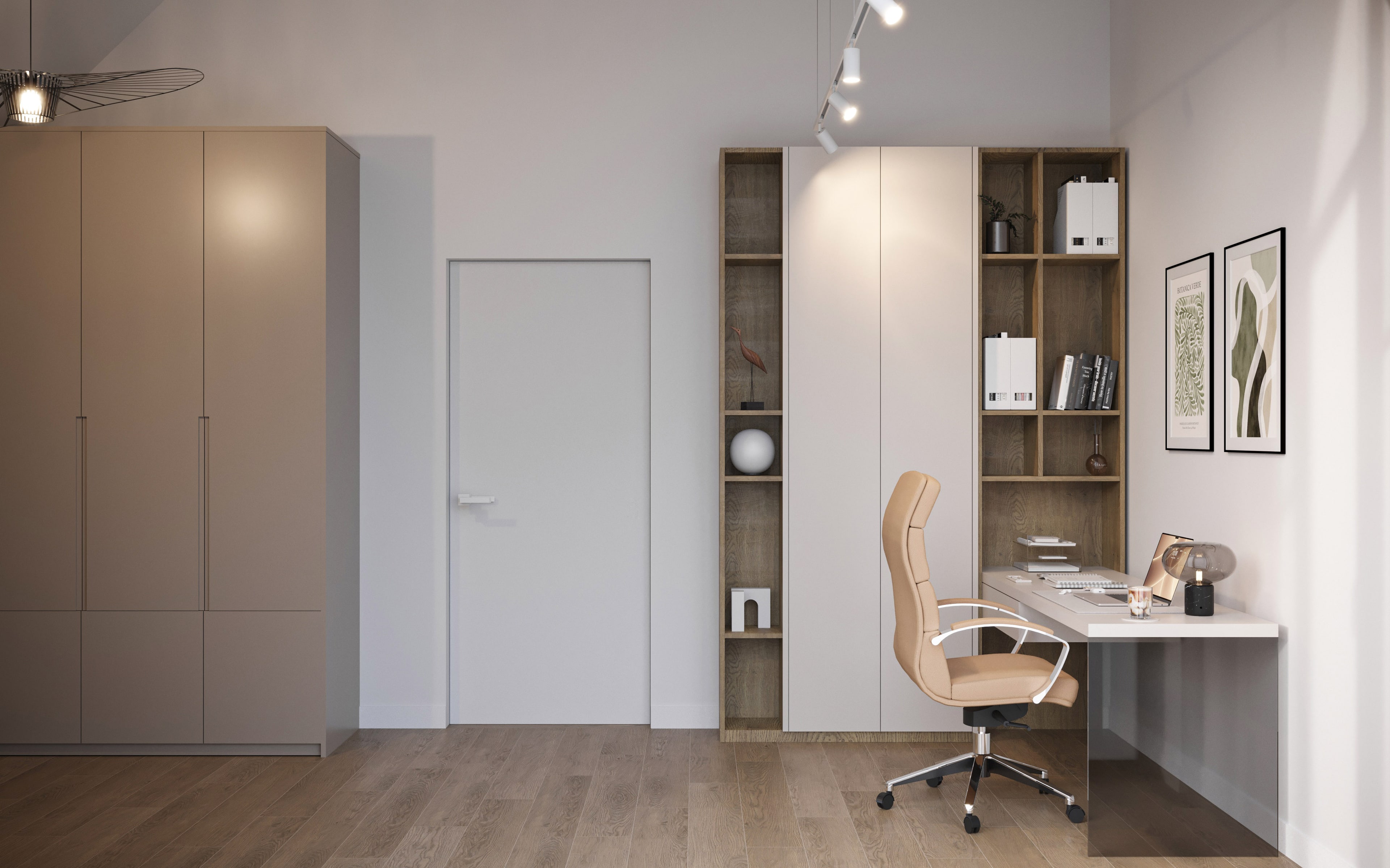 Soft Modern Residence — Strefa dzienna rezydencji w beżu i kremie